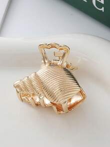 Claw Clips 1pc & 6pcs Ocean Series Metal Hair Clips, Elegant Bangs & Side Hair Clips Suitable For Women, Alloy Shell & Starfish Hair Accessories, School Stuff, College - Gold - View 12