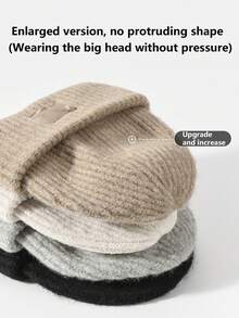 1pc Women's Chunky Knitted Hat - Hand Washable, Lightweight, Double Closable, Tassel Hat For New Year Occasions, Fashionable Winter Warm Earmuffs Autumn Accessories - Multicolor - View 7