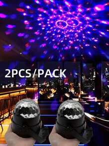 Disco Ball Stage Light - Multifunctional LED Magic Ball Projector With RGB DJ Party Lights, USB Powered Infrared Remote Control, Suitable For Wedding, KTV, Dance Performance And Home Celebration Wall/Desktop Installation, Holiday Atmosphere Decoration, Dynamic Lighting, High-Quality Lighting, KTV Entertainment