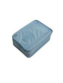 小型旅行鞋袋可折叠防水鞋袋收纳袋-双层鞋袋旅行收纳袋鞋子收纳袋出差旅行用品