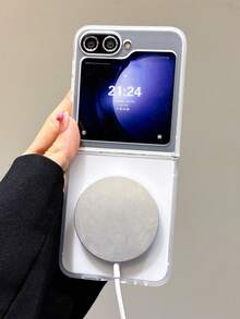 1 件时尚简约透明防雾磁力折叠手机壳，可保护和防止掉落：SamsungGalaxy Zflip 3/Zflip 4/Zflip 5/Zflip 6/Zflip 7/OPPO Find N3 Flip/OPO Find N2 Flip/Razr 50 Ultra/Razr 60 Ultra/Razr 60/Razr 50/XiaomiMIX Flip 防水防震防摔防刮 - 無色 - 查看 3