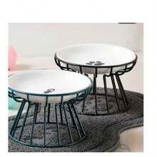 Ceramic Raised Pet Bowl Food Water Treats For Cats &Amp.Dogs Supplies Outdoor Feeding Drinking Accessories Doggie Cat Stand Bowl - 黑色 - 查看 1