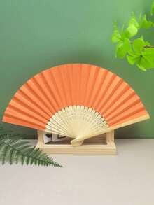 10pcs Summer Essential Handheld Fan Plain Paper Fan Blank Painting White Colorful Folding Fan Handmade Craft Materials Hand Fan Cooling Fan Wedding Decoration Rave Accessories - Multicolor - View 28