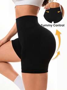 Women's 3/4 Length High Waist Biker Shorts 3 Pack - Tummy Slimming, Squat Proof With Pockets | No See-Through Chafe-Free For Workouts - 1pcs(black) - 查看 3