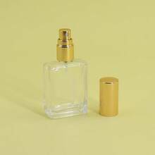 1个15ML空透明方形香水喷雾瓶用于补水保湿旅行喷雾瓶化妆品容器 - 無色 - 查看 1