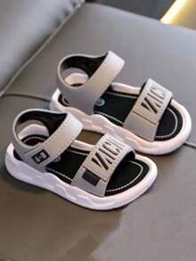 1 Pair Kid Boys' PVC Soft Bottom Non-Slip Sandals, Toddler & Little/Big Boys Summer Shoes - Grey - View 4