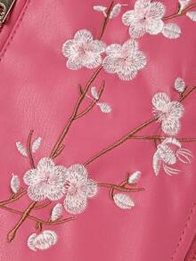 Women's Vintage PU Locomotive Jacket (Embroidered) - The Perfect Jacket For Everyday Casual Wear, Both Elegant And Stylish For The Spring And Fall Seasons