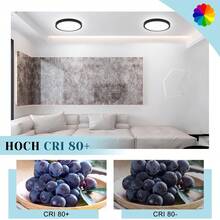 homefire Ceiling Lighting LED Ceiling Lighting Round Black White Two-Tone Optional Flat 15W Width 18cm For Bathroom Ceiling Lighting Bedroom Light Bathroom Light Kitchen Light Hallway Light - 6000k - Xem 5