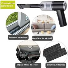 Mini aspiradora de mano portátil inalámbrica - Negro-1 Piezas - Ver 3