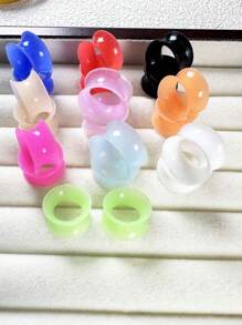 9mm Thin Flared Silicone Ear Gauges, Punk Style Ear Piercing Jewelry, Minimalist Fashion Ear Plugs