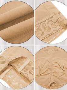 Women's Lace Mid-Rise Tummy Control Briefs Faja Body Shaping Pants Leg Shaper Shorts Women's Butt Lifting Body Shaper Seamless Fit