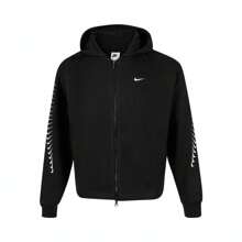 Nike Teen Boys' NSW DF FLC DANCE Fleece Hoodie Jacket, HV0734-010 - Black - View 3