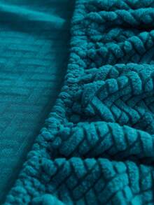 单件装提花弹力沙发套，现代防污沙发套，简约风格沙发套装，适用于客厅、卧室、户外沙发、L型沙发、贵妃椅/转角沙发组合、沙发垫套，家居装饰通用座椅沙发，四季皆宜 - 孔雀藍 - 查看 9