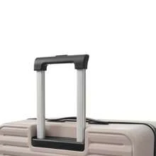 Valigia da 3 pezzi (20, 24 e 28 pollici), materiale ABS+PC, portabicchieri pieghevoli, ruote girevoli a 360°, lucchetto TSA, design con apertura frontale, bagaglio a mano per viaggi in famiglia o di lavoro