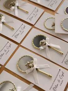 2/10 件最新金钻戒指图案礼盒装饰 - 优雅的桌面装饰，非常适合婚礼、感恩节、生日派对、厨房和其他高档餐厅、豪华派对、婚礼花束、婚礼餐桌装饰、家居装饰、卧室橱柜装饰、夏季生日礼物