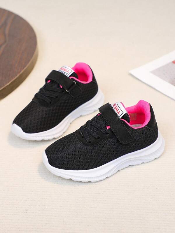 A Pair Of Spring And Autumn Style Girls' Comfortable, Lightweight, Soft Soled, White Mesh, Breathable Indoor And Outdoor Casual Sports Shoes, Children's Mesh Shoes