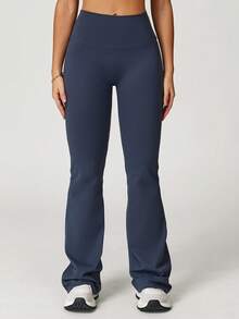 MASKERT 'Sports Pants' Women'S Sports Pants Yoga Pants Flared Pants Running Fitness Home Commuting Comfortable Skin Friendly Tights - 藏蓝色 - 查看 2