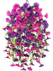 1/2/4/6 buc flori artificiale de exterior, plante de eucalipt agățate, mătase, glorie de dimineață, plante verzi rezistente la UV, aniversare, ceremonie de absolvire, nuntă, petrecere, birou, familie, verandă, grădină, curte, perete, decorațiune de primăvară/vară