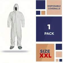 1 Piece Of Lightweight Protective Clothing/55gsm SF Microporous Breathable Non-Woven Fabric Material/Suitable For Paint And Decoration Workers, Halloween Parties, Factory Workshops, Food Workshops/Industrial Protective Clothing, Compliant With Class 5 And Class 6 (Excluding Shoe Covers)