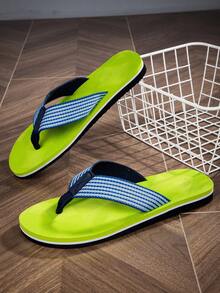 男士棕色人字拖凉鞋，夏季户外防滑2025新款休闲布带沙滩拖鞋，尺码偏小 - 彩色 - 查看 8