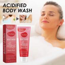 OceAura Body Wash Deeply Cleaning Gentle Exfoliation Remove Dead Skin Smooth Tender Moisturizing Long Lasting Fragrance Bath Gels Orange/Coconut Vanilla/Peony Rose - Red (Peony Rose) - View 7