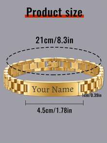 LICVIC Custom Name Men Bracelet,Personalized Stainless Steel Bracelets,Customized Couples Bracelets,Customizable Men Jewelry,Fathers Day Gifts,Birthday Gifts,Gold,Silver,Black,Valentine's Day Gifts,Wedding Gifts,Casual Customization,Daily Wear,Fashion,Bridesmaids,Best Man,Besties,Sisters,Proms,Parties