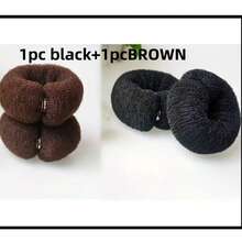 1/2 Peças Formador de Coque Vintage - Esponja com Presilhas, Ferramenta Formadora de Coque de Espuma DIY, Adequada para Coques Clássicos, Rabos de Cavalo da Moda e Penteados de Coque, Adequada para Penteados de Inverno, Penteados de Inverno da Moda, Adequada para Coque de Rosquinha, Acessório de Penteado Chignon | Acessório de Estilo Retrô | Material de Esponja, Ferramenta para Aumentar o Volume do Cabelo Elásticos