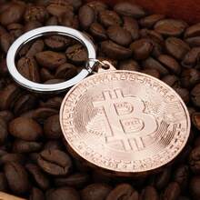 1pc Bitcoin BTC Keychain - Stablecoin Keychain - Bitcoin Lucky Keychain - Cryptocurrency Keychain - Backpack Hanging Decor - Desktop Ornament - Full Metal Material - Stitch Toys, Travel Toys, Classroom Fidget Toys, Mini Stuff, Bath Toys, Christmas Stationery, Stress Ball, Birthday Gift, Christmas Gift, Halloween Gift, Christmas Eve Gift, Perfect Gift, Toys, Games