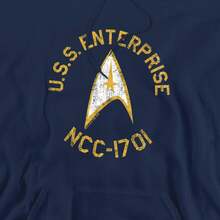 Star Trek Mens Collegiate Hoodie (Navy) - Navy Blue - View 4