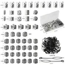 M81PCS Viking Hair Beads And Beard Ornaments Set Premium Hair Jewelry And Dreadlock Accories Loc Jewelry For Women Braid Accories Beard Beads For Men Braids Locs Viking Jewelry Enthusiasts5001 - 如圖 - 查看 7