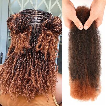 1 Packung 50g braune afrikanische lockige synthetische Haarverlängerungen, geeignet für Dreadlocks, Haarverflechtungen, Dreadlock-Reparatur, 12/16 Zoll Twist Zöpfe afrikanische lockige Haarverlängerungen, geeignet für Dreadlocks, Mini Twist Zöpfe, weiche Frühlings Twist Zöpfe, Micro Twist/Marley Twist, unisex synthetische Perücken