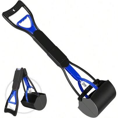 Pooper Scooper For Large Small Dogs, Folding Dog Poop Scooper, Durable Spring And Premium Materials,Easy To Use For Grass, Dirt, Gravel Pick Up Shovel