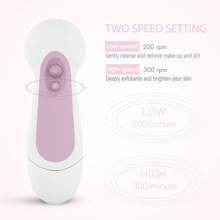 Waterproof Facial Cleansing Spin Brush Set With 5 Exfoliating Brush Heads Electric Face Scrubber Cleanser Brush By CLSEVXY Face Brush For Gentle Exfoliation And Deep Scrubbing