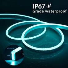 10米 RGB 霓虹灯带套件，支持 DIY 霓虹灯装饰，LED 灯带，适用于家庭室内/室外圣诞装饰 - 彩色 - 查看 6