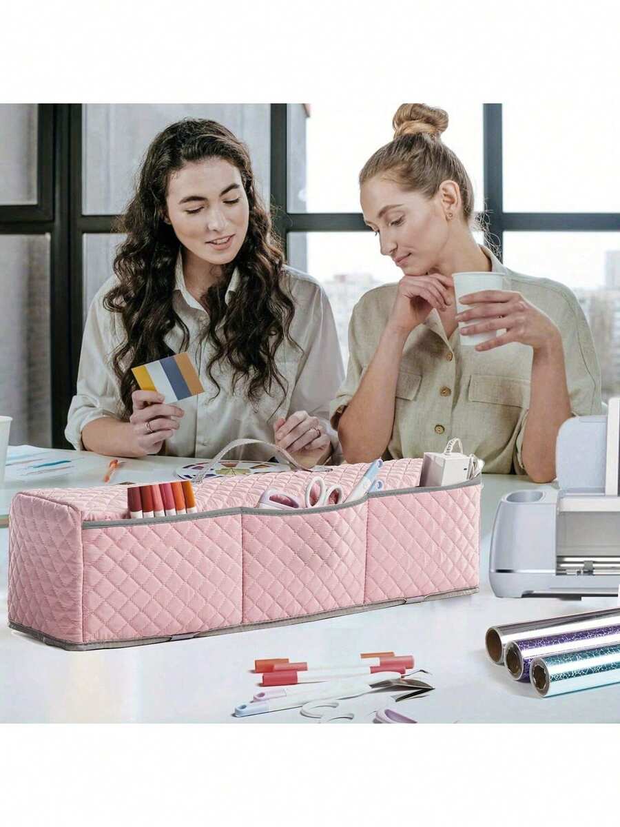 Dust Cover Compatible With Maker, Maker 3, Explore Air 2, Explore 3 Machine, With Pockets For Accessories - Pink - View 1