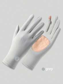 Easypie Selection 女士冰丝露指防晒手套 - 防紫外线和触摸屏，透气夏季驾驶运动手套 - 露指手套 - 查看 7