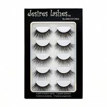 MNatural Lashes 3D Layered Effect FakeMink Eyelashes Multipack 5Pairs Glamorous8001 - Svart - Visa 1