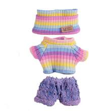 [仅衣服] 流行 17CM 可换服装套装，第一代/第二代/第三代 毛绒玩偶吊坠钥匙扣，时尚百搭 毛衣套装 - 彩色 - 查看 10