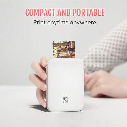  HPRT MT53 Portable High-Definition Photo Printer - Instant Wireless Printing - ZINK Technology, Vibrant Colors, Easy To Carry