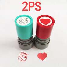 1 个红心、五角星、竖起大拇指“非常好”鼓励和表扬印章，教师课堂返校礼物奖牌，5 种设计可供选择 - 紅色 - 查看 3