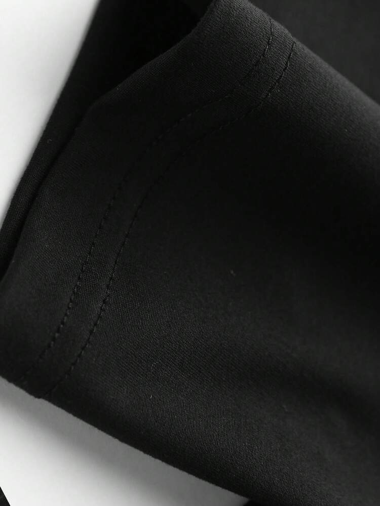 1pc Gaming Themed T-Shirt For Teenage Boys, "Eat Sleep Game" Slogan Top, Suitable For School Daily Wear In Spring/Summer - Black - View 5