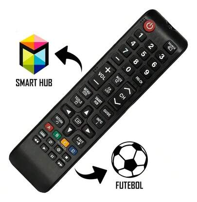 Controle Remoto Infravermelho Compatível Com Todas Tv Sam sung Smart 4K e Led Smart Hub