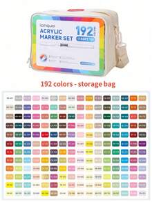 Bộ 9 bút vẽ màu acrylic Languo, 720 màu, đầu bút mềm có thể pha trộn, thích hợp cho vẽ tranh, thủ công DIY, dụng cụ mỹ thuật trường học, các lớp học nghệ thuật, mùa tựu trường và nhiều hơn nữa. - Nhiều màu - Xem 9