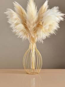 1 件创意灯笼形花瓶，现代几何金属和塑料内盆花瓶，高品质电镀金，多功能，各种植物仿真花，绿植，非常适合婚礼和派对，非常适合装饰所有家居装饰场所