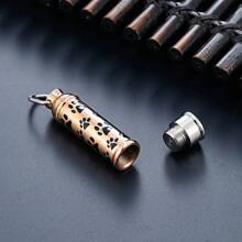 Paw Urn Cremation Necklace Sterling Silver Dog Cat Pet Paw Print Cremation Jewelry For Pet Ashes Animal Keepsake Memorial Charm Pendant Necklace