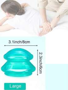 12/10/6/4/1件真空硅胶拔罐套装，脱脂硅胶吸杯按摩美容拔罐配件，面部吸杯，瘦身拔罐配件（用于按摩和放松，改善腰线，身体按摩拔罐，健康人士，促进血液循环，放松技巧，缓解压力，理想的身体按摩器） - 綠色 - 查看 12