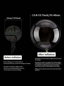 8个/套 LED 漂浮波浪气球，适用于婚礼装饰、生日派对装饰、宴会装饰和家居卧室装饰，无需电池，气球配件，生日气球，气球花环，自发光漂浮装饰，室内/室外均可使用 - 彩色 - 查看 10