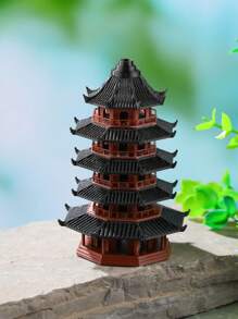 Modello classico di pagoda a 5 piani, architettura tradizionale cinese, collezione in plastica, in piedi da solo, senza elettricità richiesta, decorazione per casa e ufficio, regalo per il Ringraziamento, accessorio per paesaggio di acquario