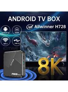 XGODY Smart TV Box Android 14 2025, 32 GB, 64 GB, 128 GB, 8K, 2,4 GB, 5 GB, Wi-Fi, 6 reproductores multimedia, ocho núcleos