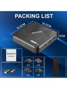 XGODY Smart TV Box Android 14 2025, 32 GB, 64 GB, 128 GB, 8K, 2,4 GB, 5 GB, Wi-Fi, 6 reproductores multimedia, ocho núcleos